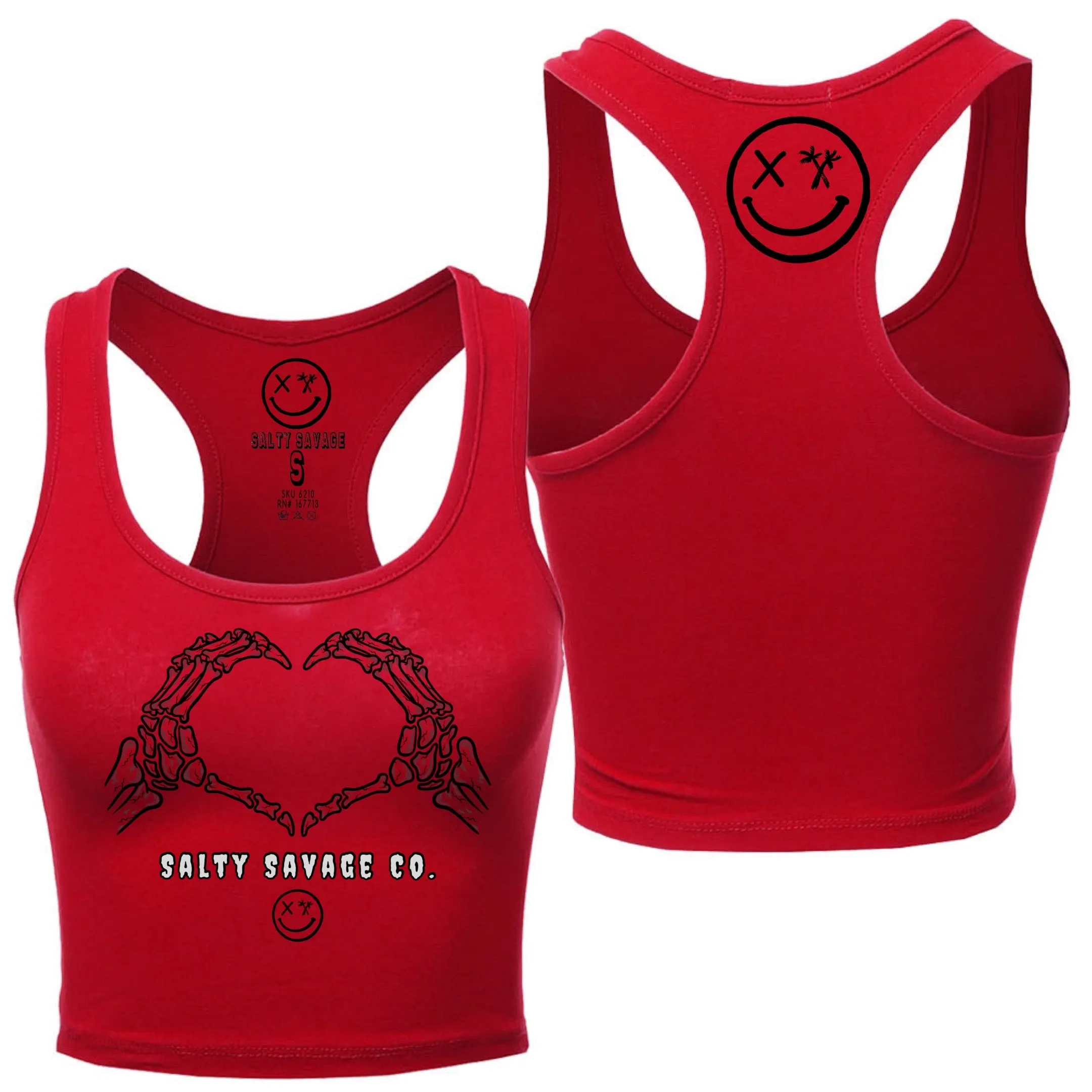 Ladies "Live,Love, Die" Racerback Crop Tank