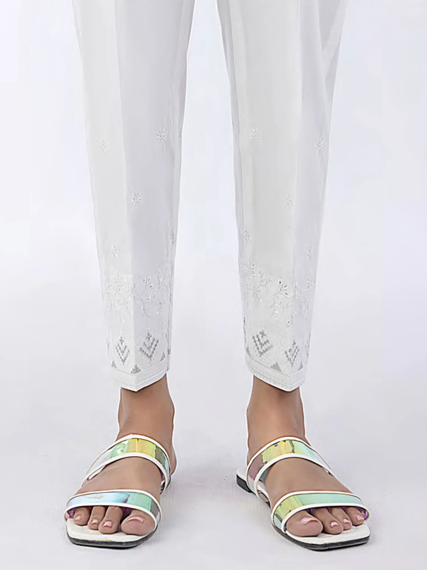 Lakhany White Cambric Trouser (3274-WHT)