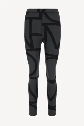 Leggings Monogram in Schwarz