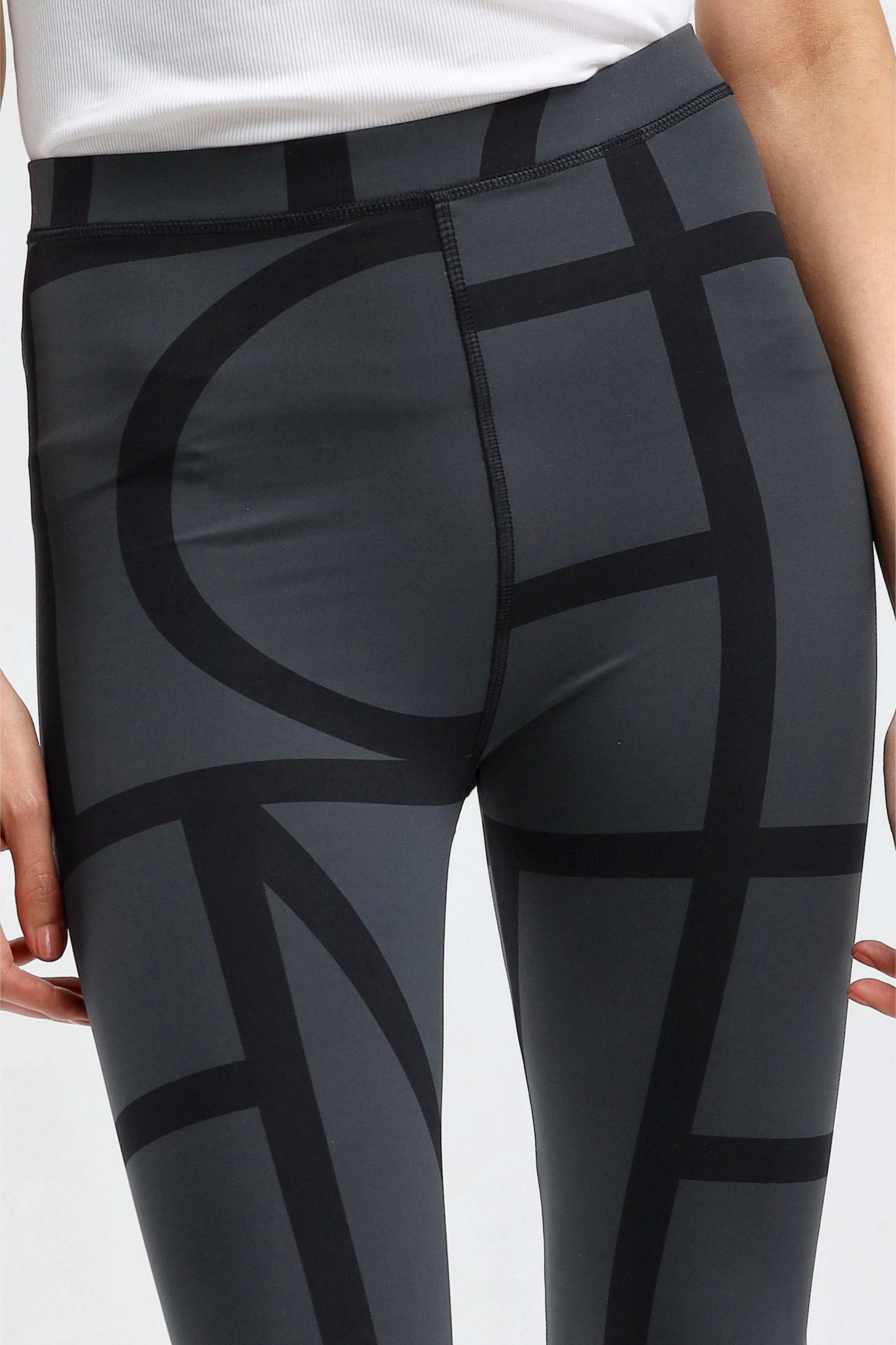 Leggings Monogram in Schwarz