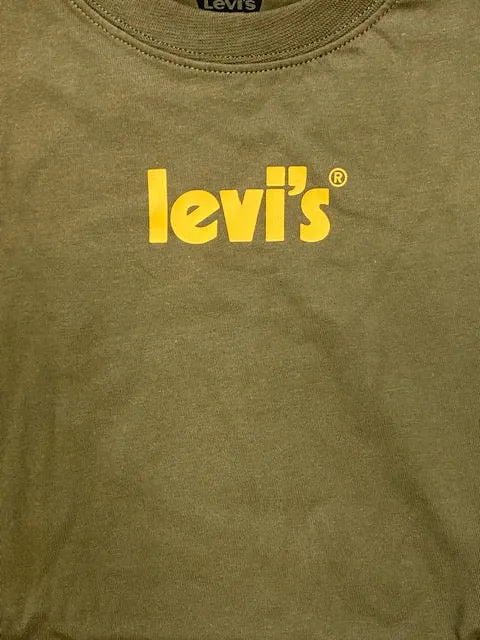 Levi's Kids Long Sleeve T-shirt Poster Logo dark olive