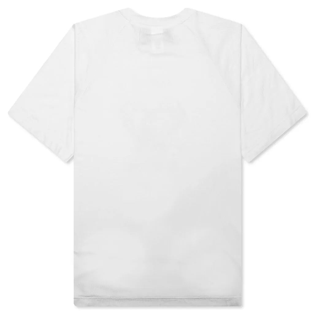 Life is Beautiful Ribbed Raglan Tee - White Rib