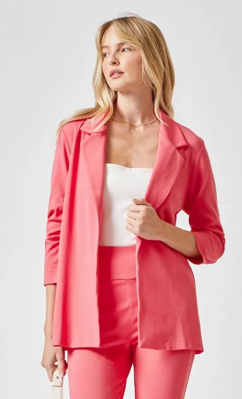 Magic 3/4 Sleeve Blazer - Spring Strawberry