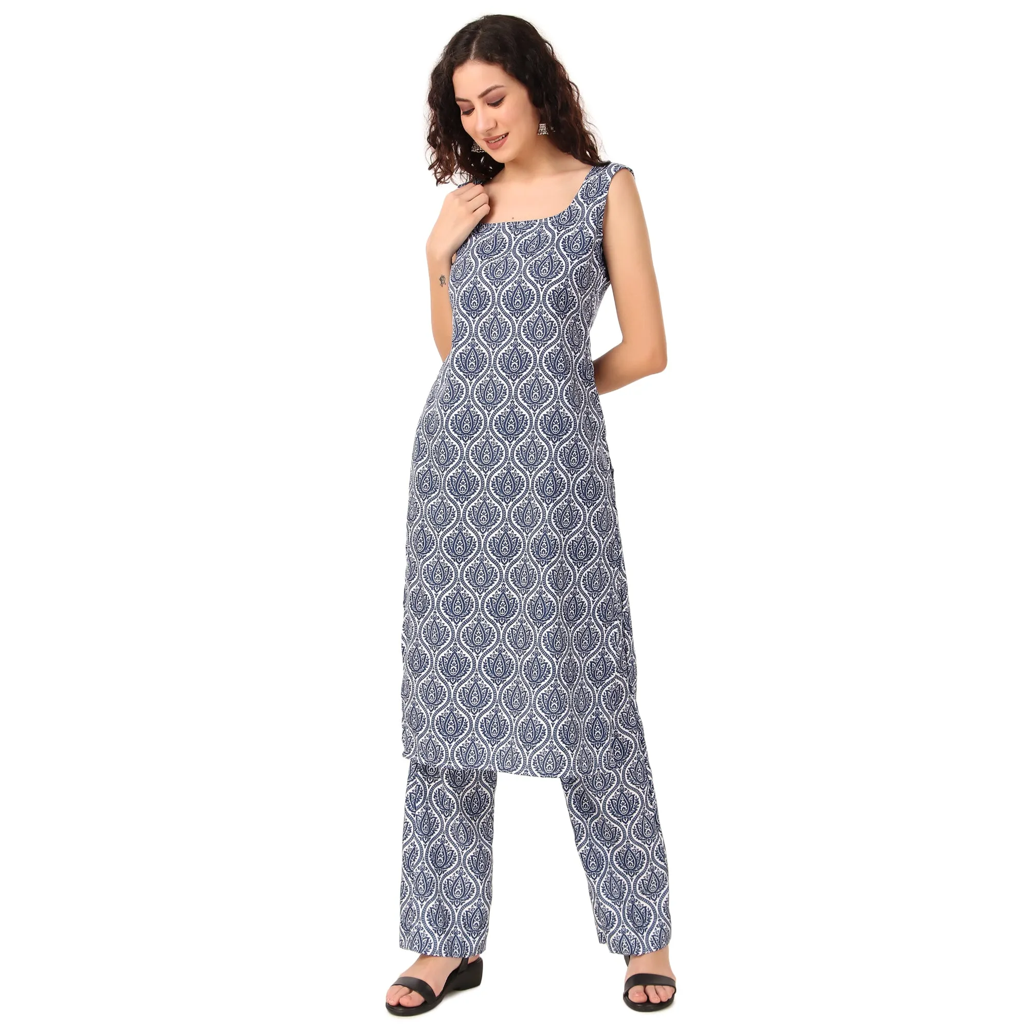 Magnetism Indigo Kurta with Pant (Customise)