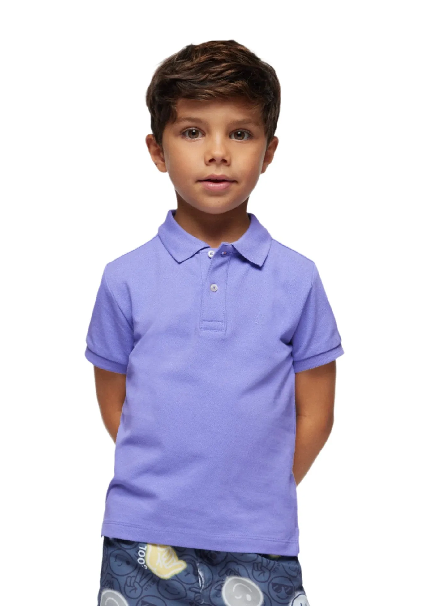 Mayoral Mini Basic Lilac Short Sleeve Polo_ 150-33