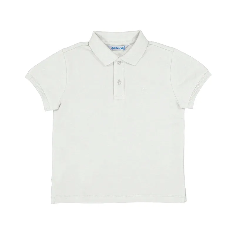 Mayoral Mini Basic White Short Sleeve Polo_ 150-36