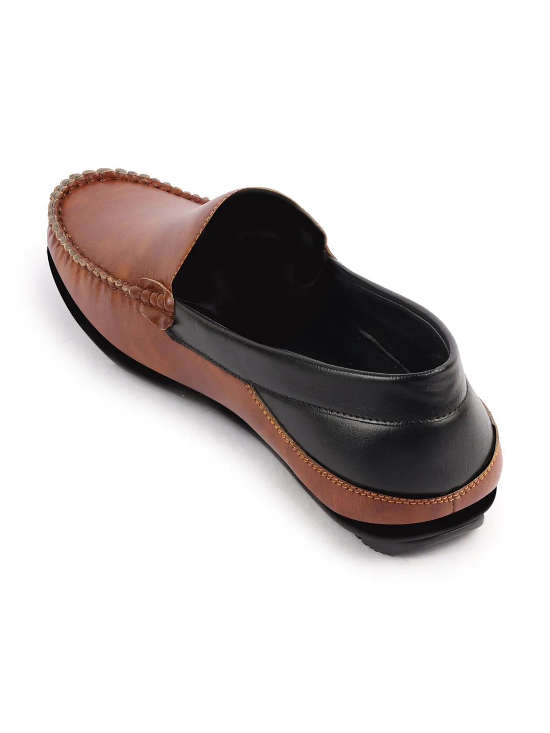 Men Tan Casual Slip-On Loafers