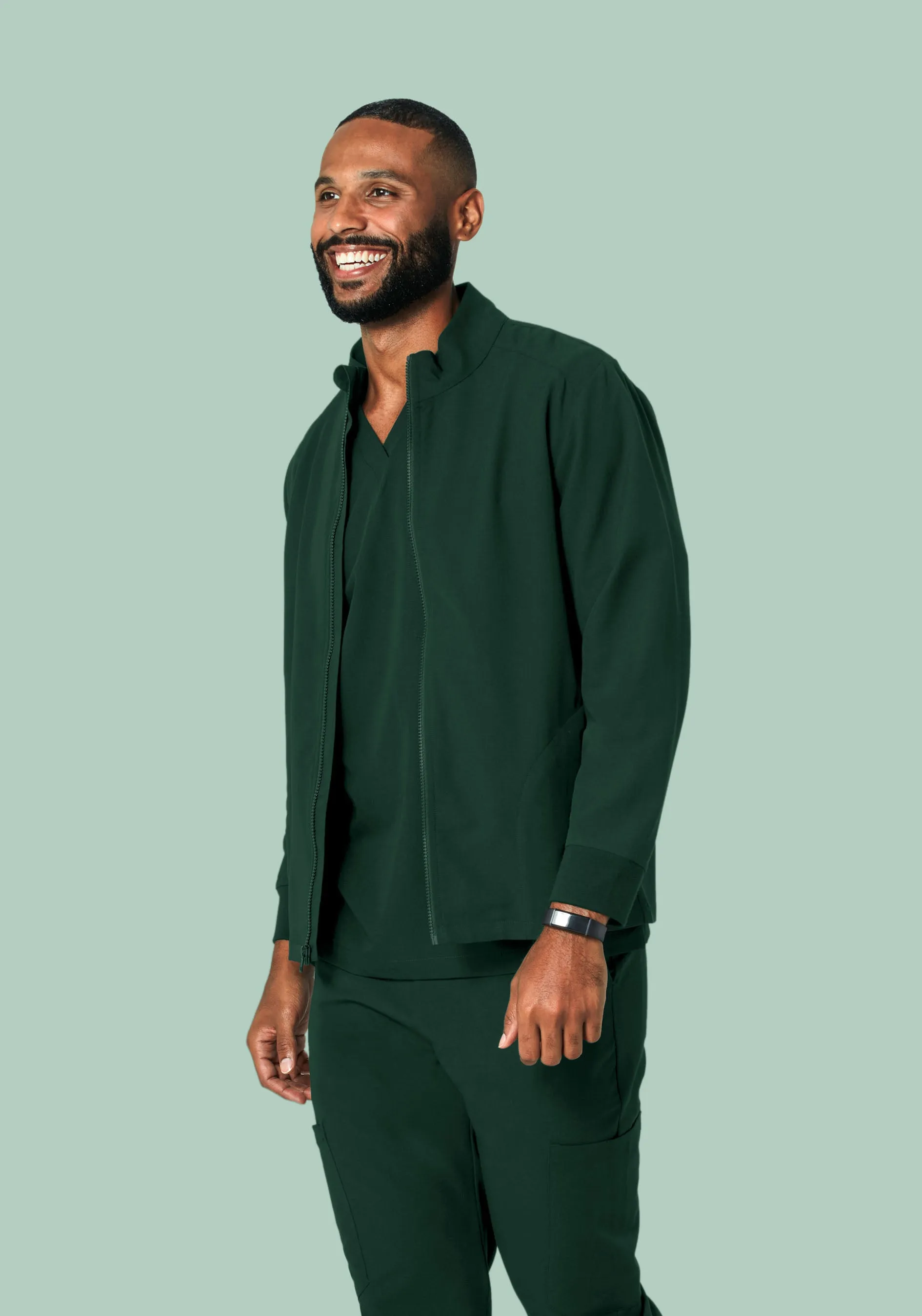 Men's Modern Scrub Jacket Midnight Green