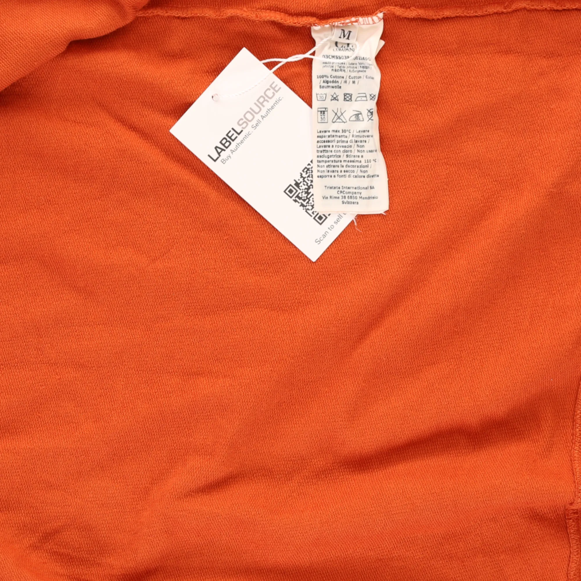 Men's Zip Hoodie Orange Size M