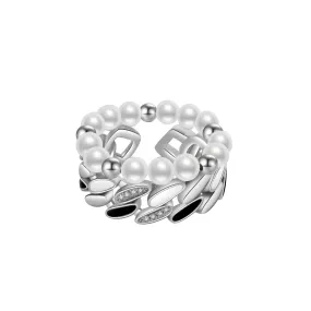 New Yorker Freshwater Pearl Duo Ring WR00151 | Mix & Match