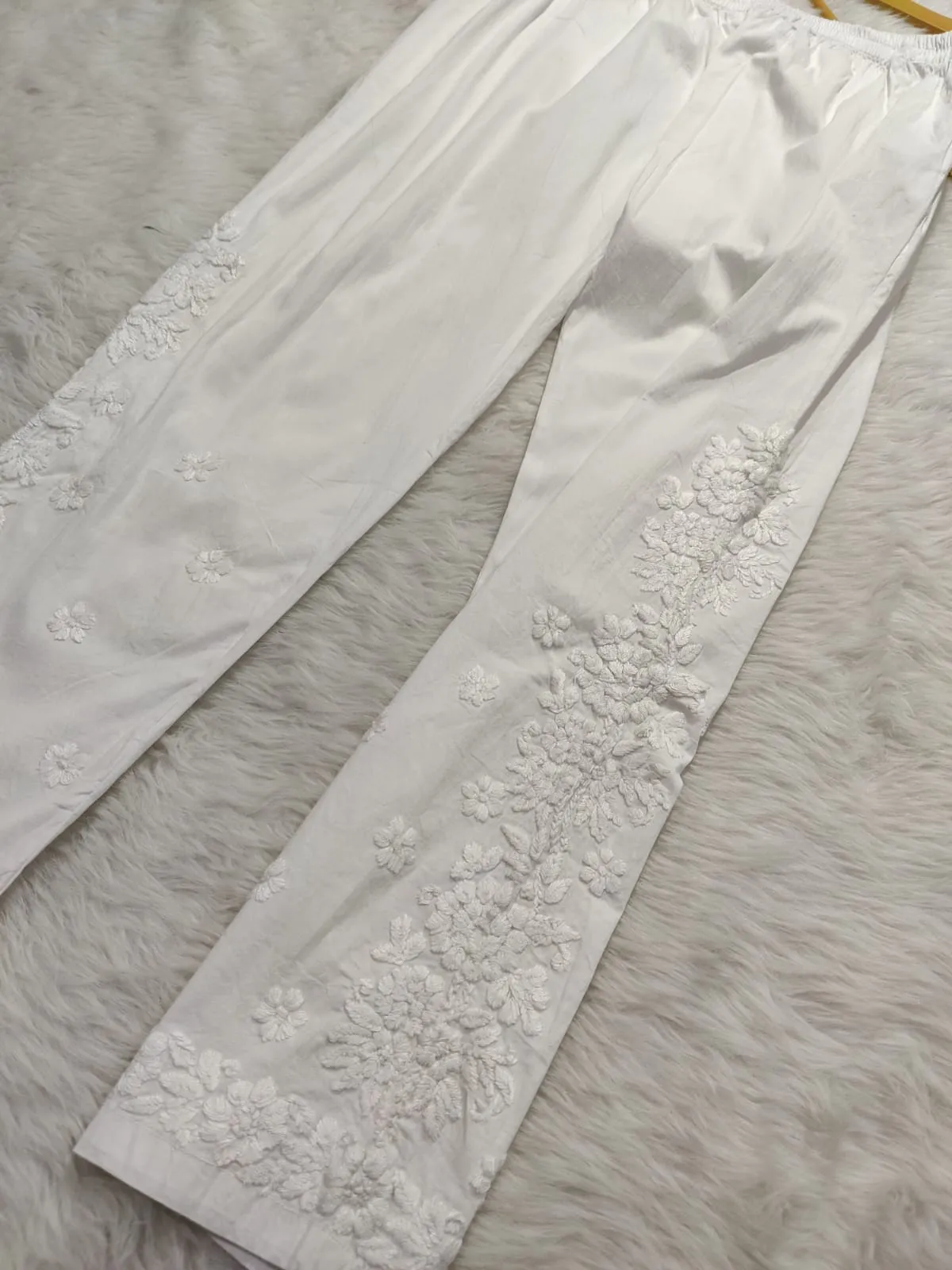 Nikhat Premium Lycra Stretchable Chikankari Pant