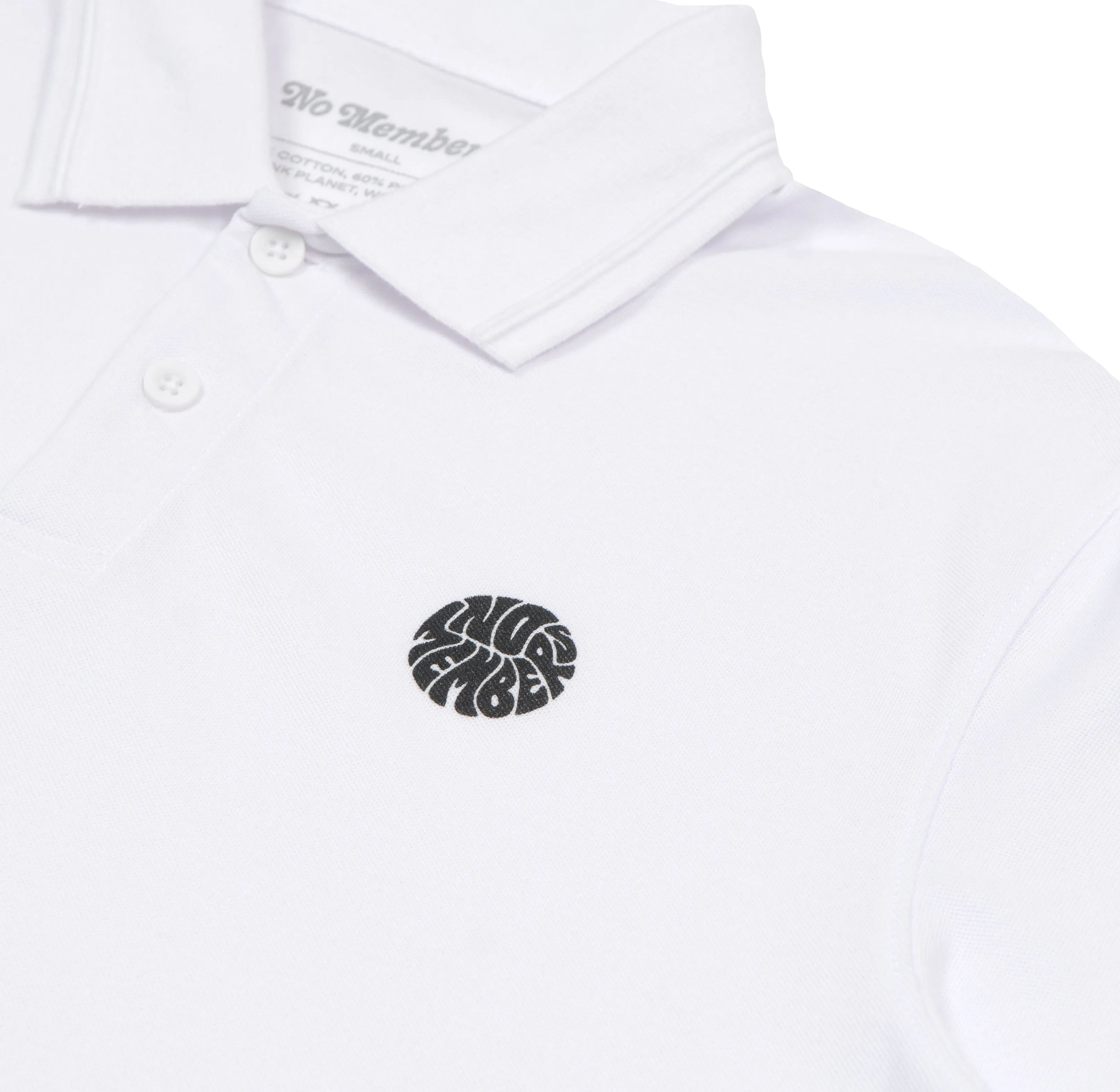 No Members Core Polo - White