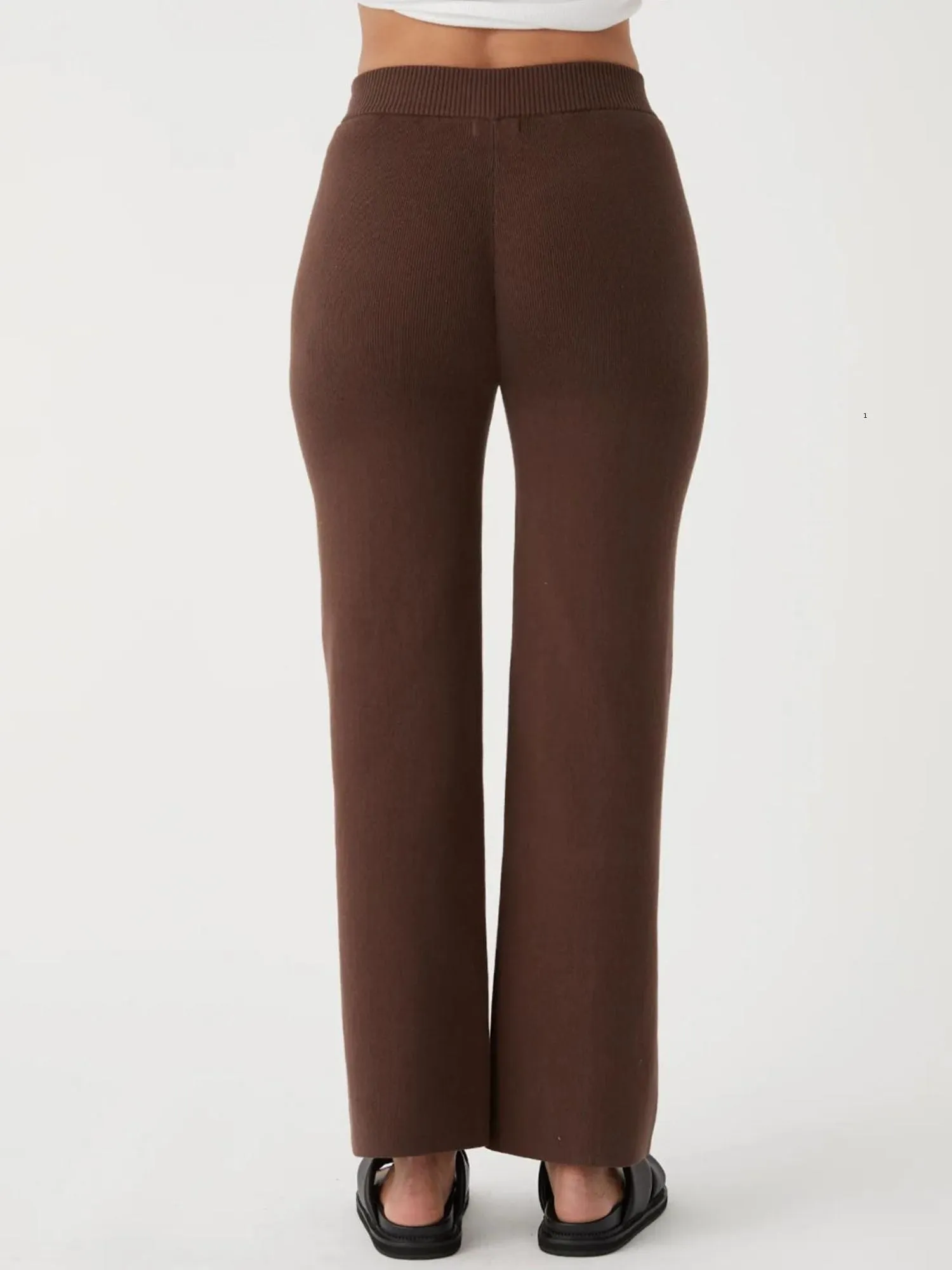 Noa Organic Knit Pant | Chocolate