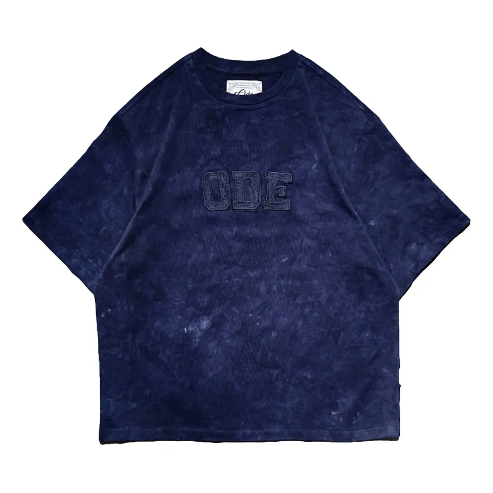 OPEN DIALOGUE EMBROIDERY TIE-DYE T-SHIRT-BLUE