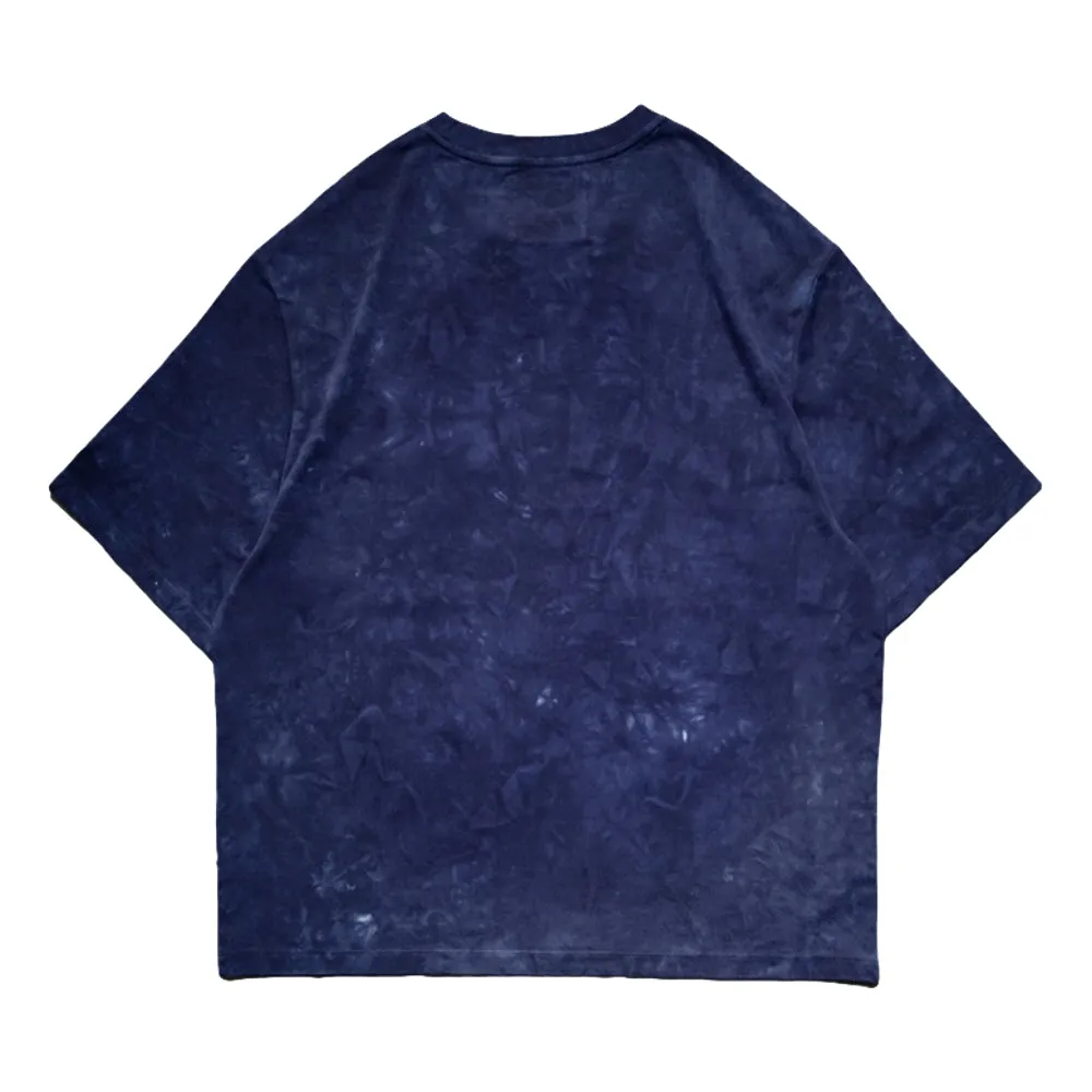 OPEN DIALOGUE EMBROIDERY TIE-DYE T-SHIRT-BLUE