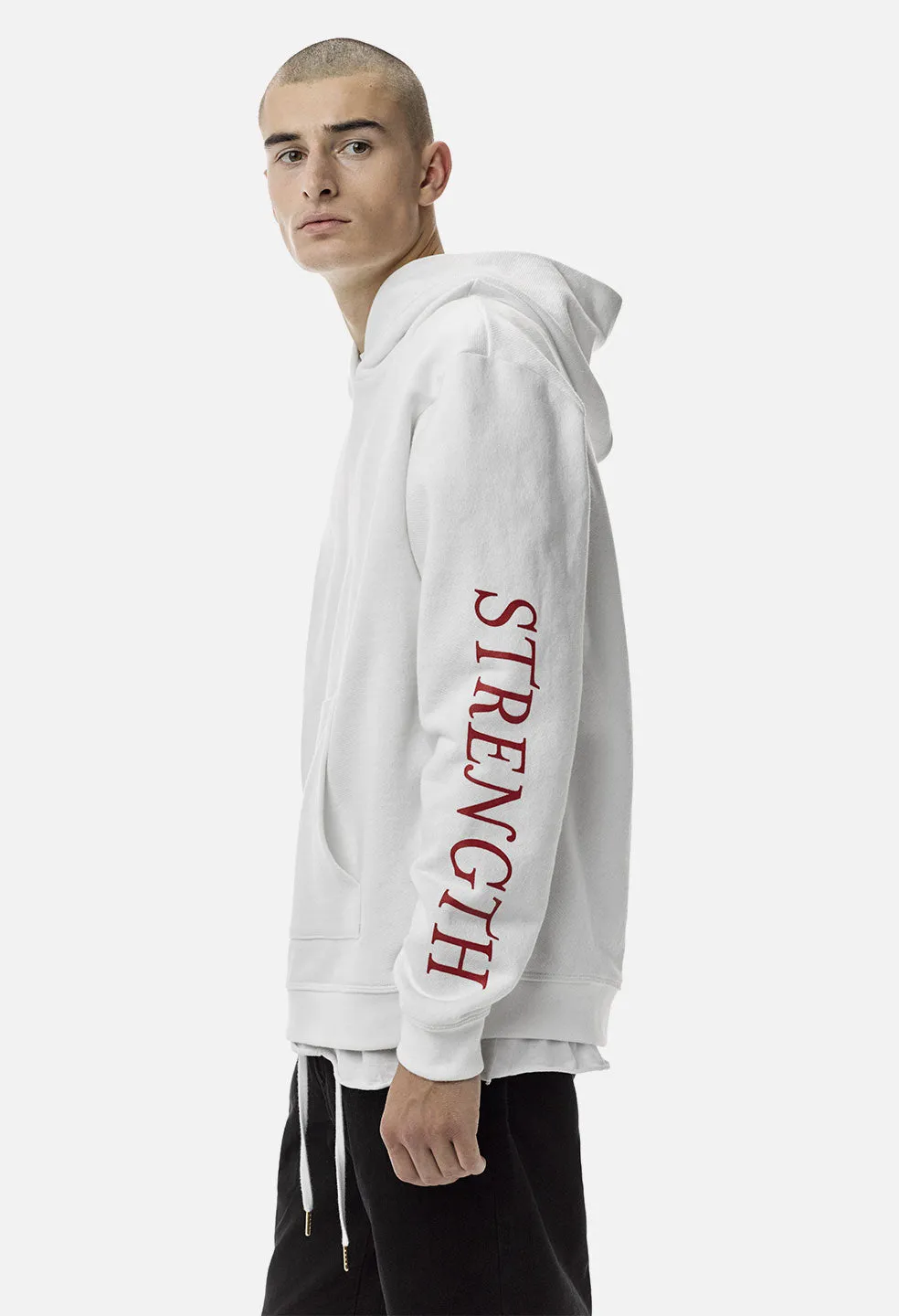 Oversized Cropped Hoodie / Strength