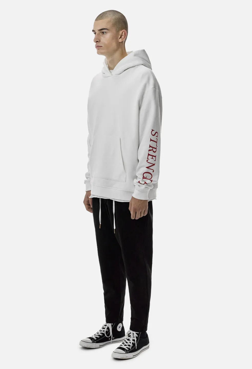 Oversized Cropped Hoodie / Strength