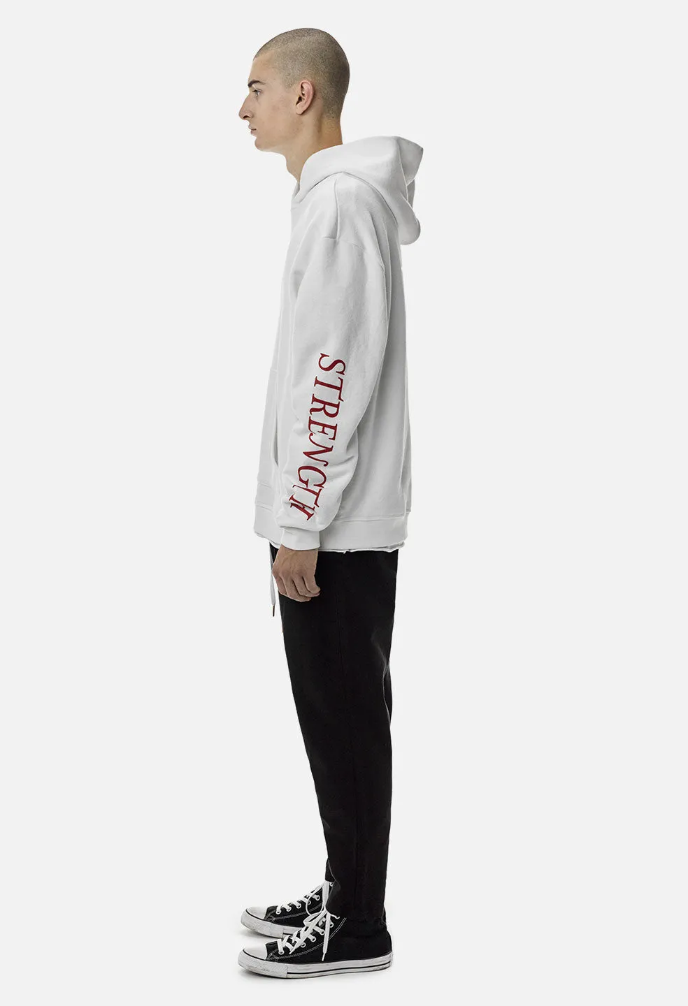 Oversized Cropped Hoodie / Strength