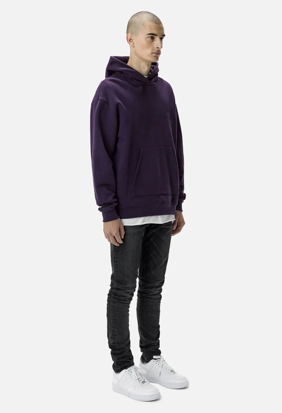 Oversized Cropped Hoodie / Tournament Purple