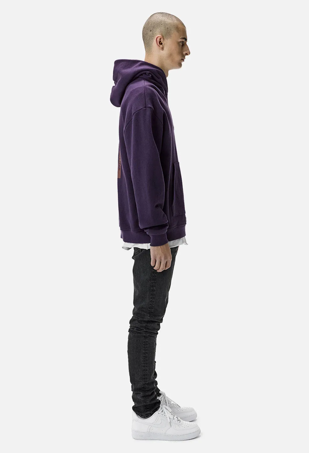 Oversized Cropped Hoodie / Tournament Purple