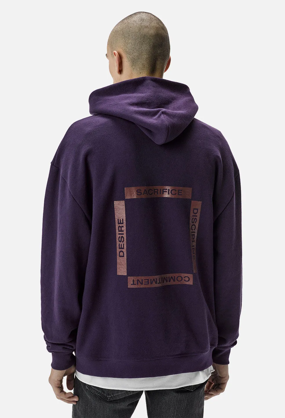 Oversized Cropped Hoodie / Tournament Purple