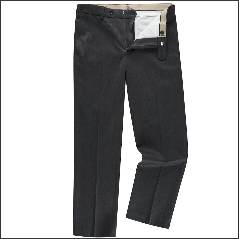 Prestige Grey Wool Blend Cavalry Twill Trouser>>