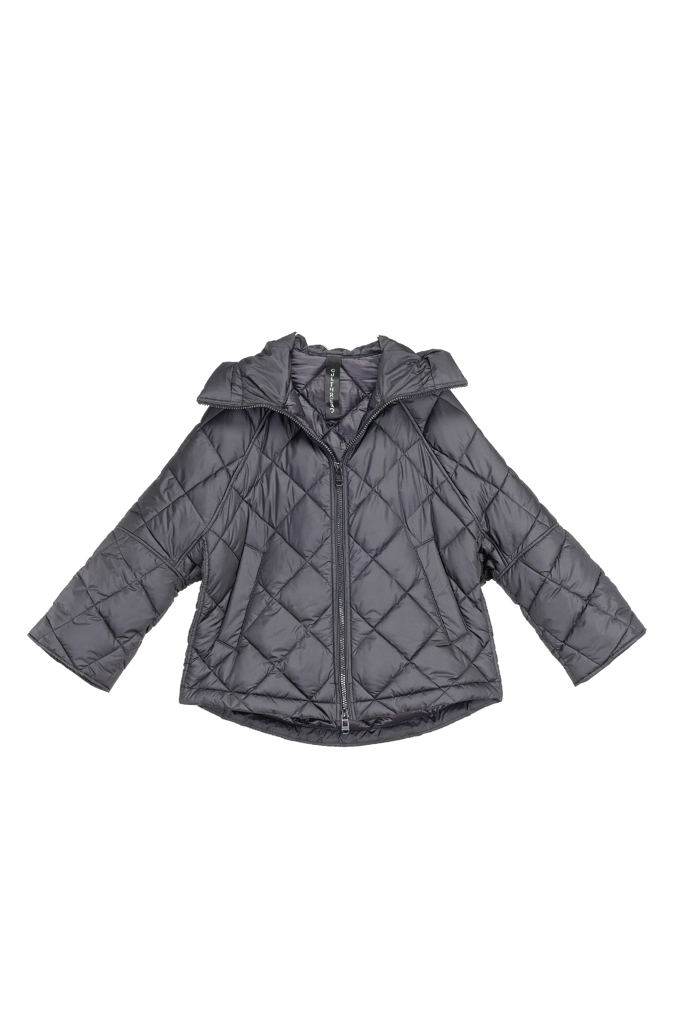 PRINCEDALE short black cape puffer jacket