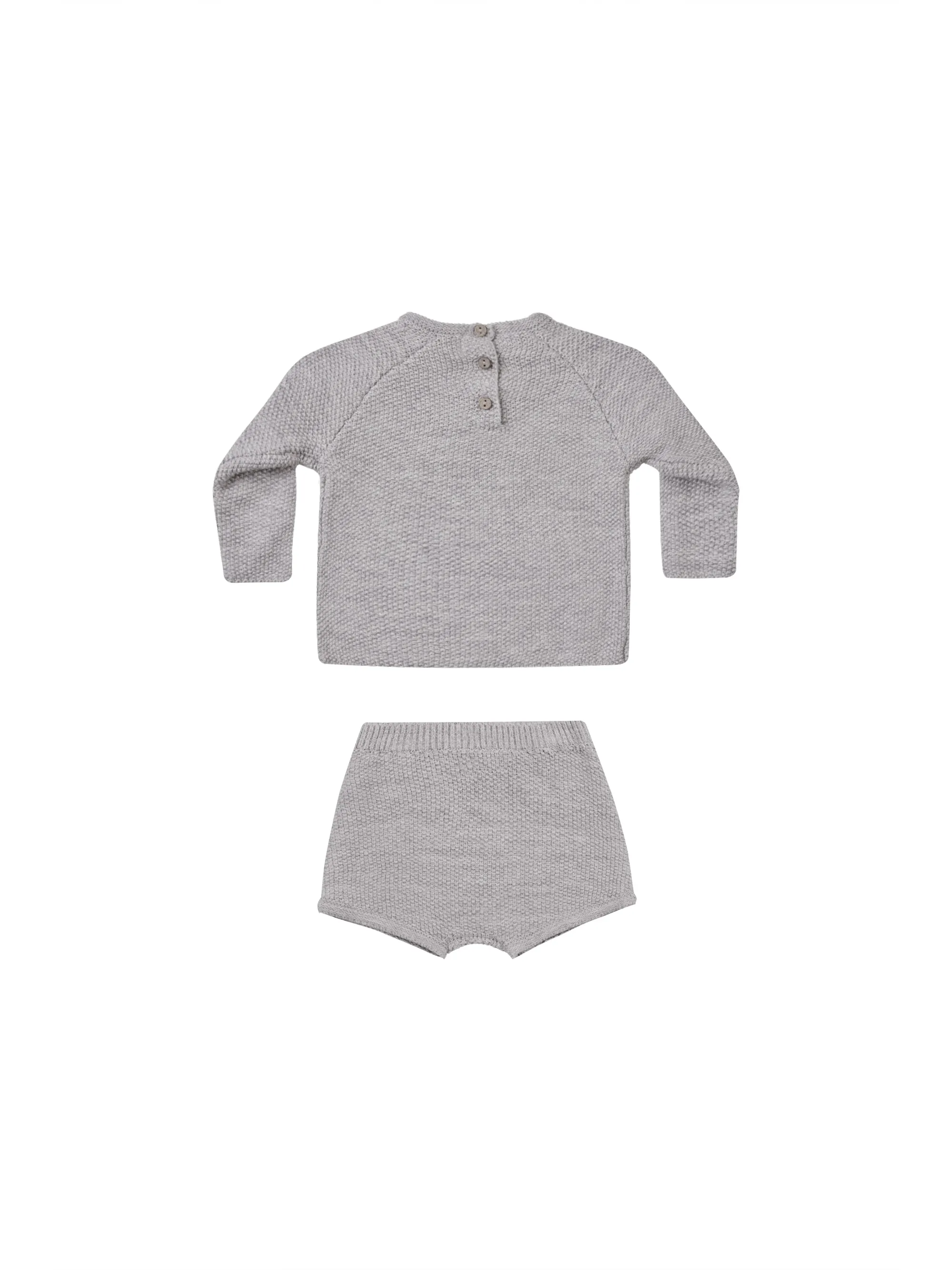 Quincy Mae - Summer knit set - heathered periwinkle