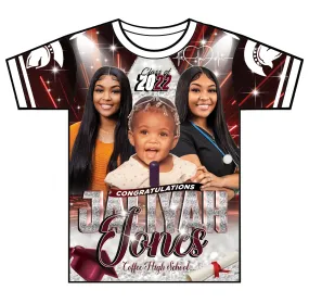 "Jaliyah" Custom Designed Graduation 3D shirt