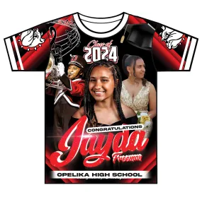 "Jayda" Custom Designed Graduation 3D shirt