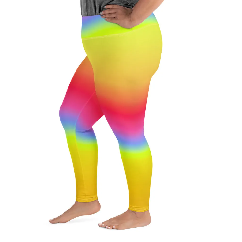 Rainbow Gradient Plus Size Leggings