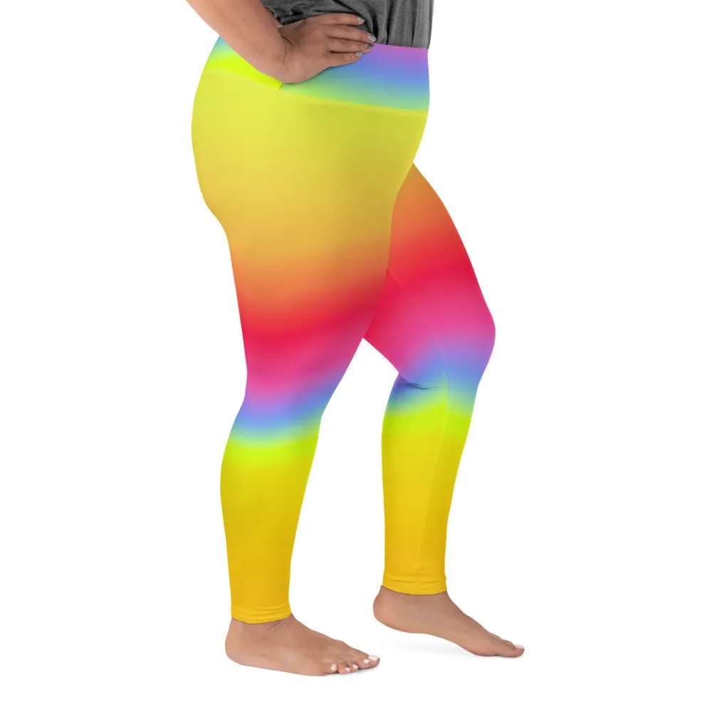 Rainbow Gradient Plus Size Leggings