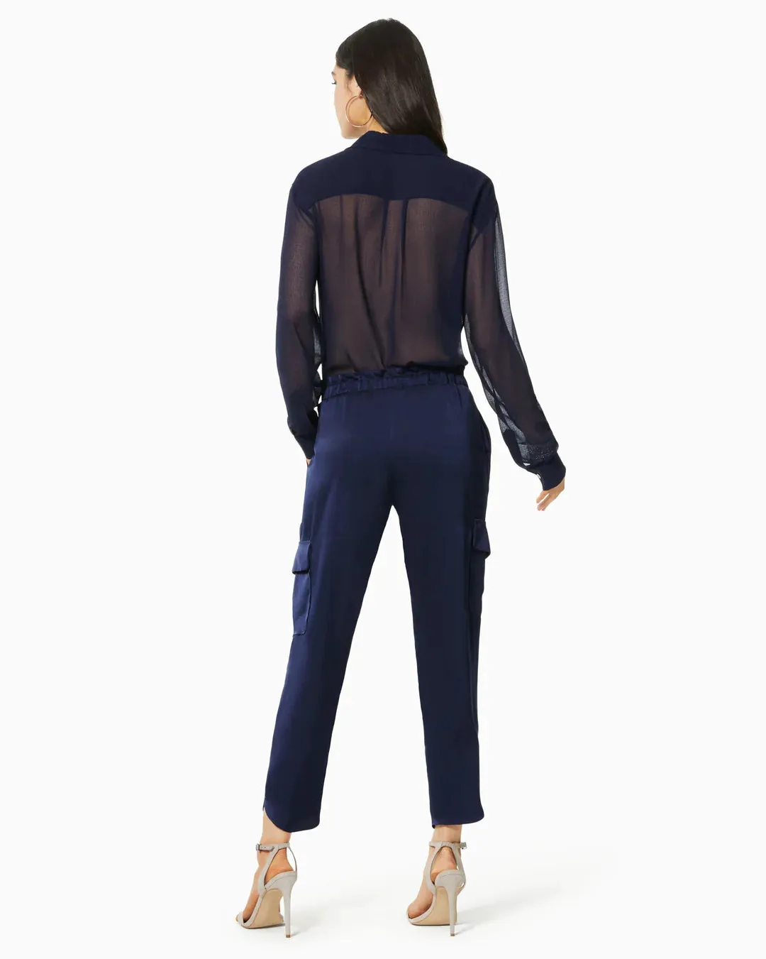 Ramy Brook - Satin Pocket Allyn Pant - Navy