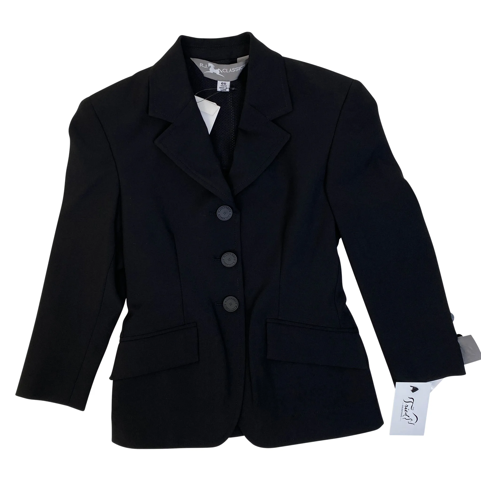 R.J. Classics 'Ellie' Grey Label Show Coat in Black - Children's 6S