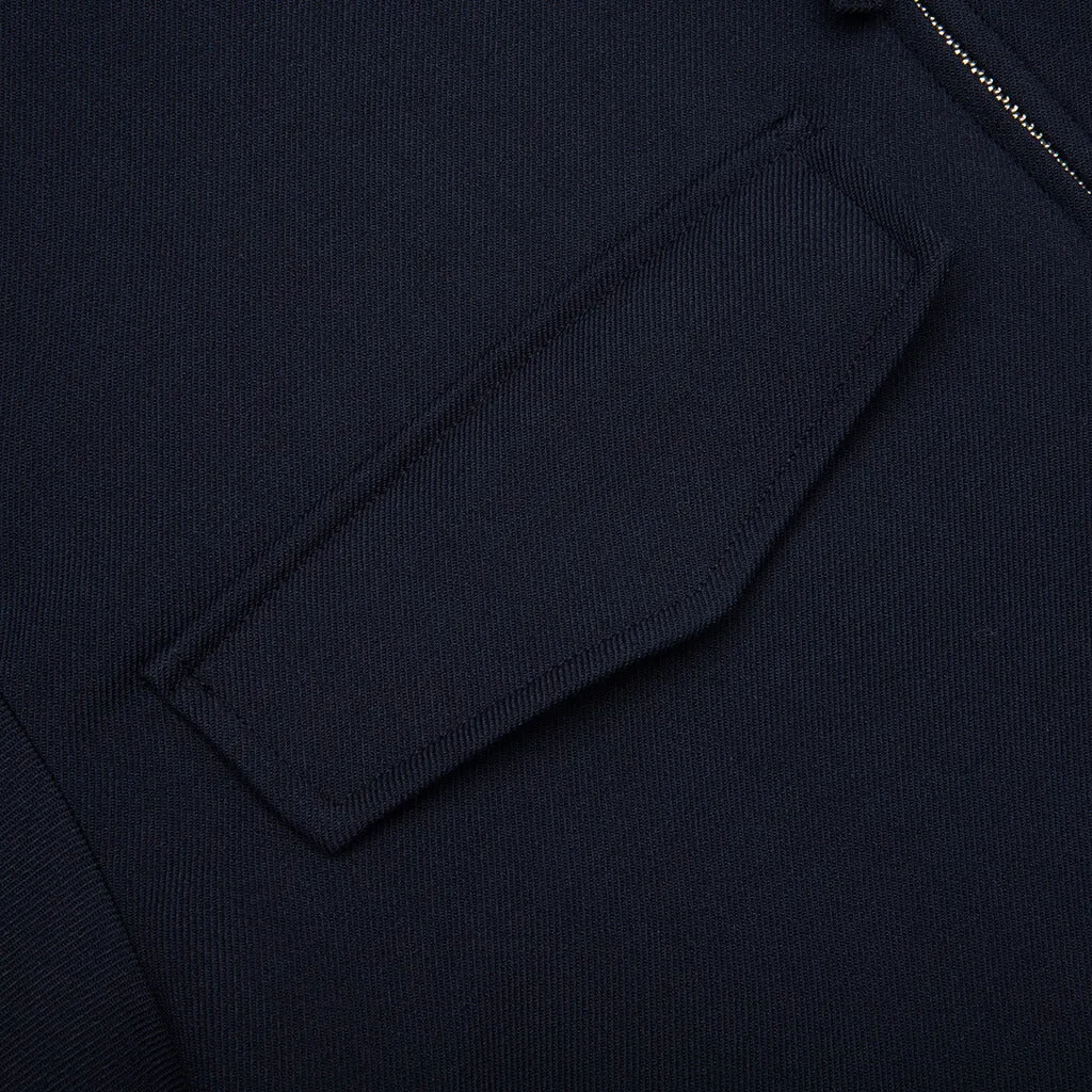 Rounded Bomber Jacket - Navy