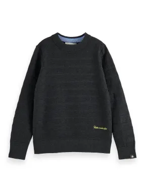 Scotch & Soda Boys Dark Grey Pullover Sweater_173581-0608