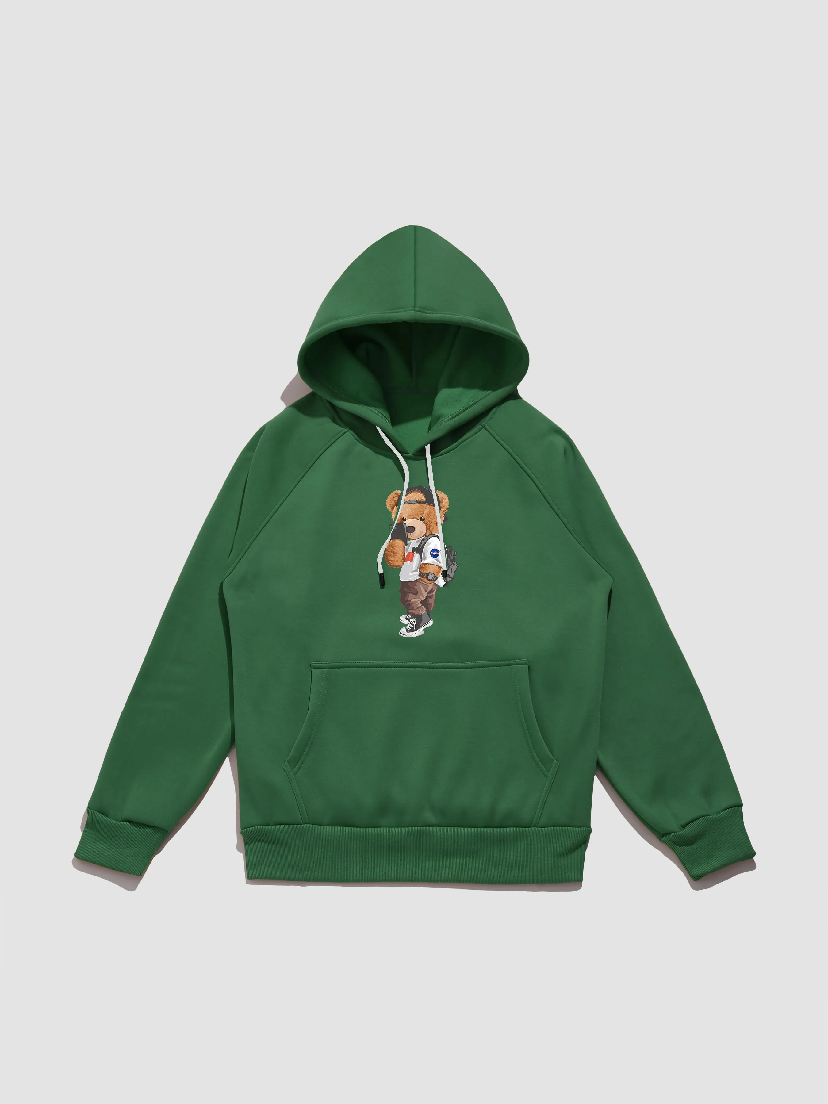 Selfie Bear Print Hoodie