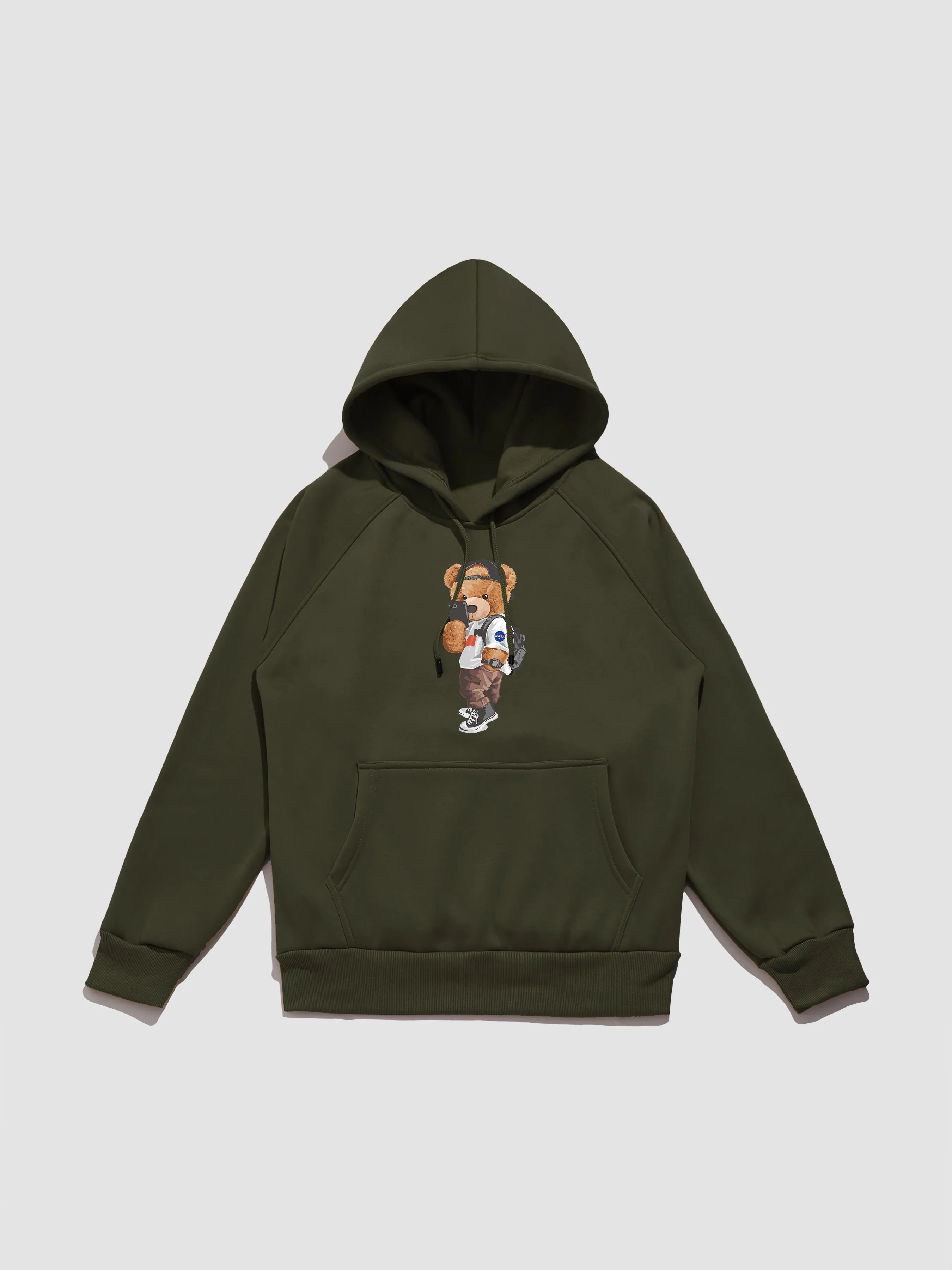 Selfie Bear Print Hoodie