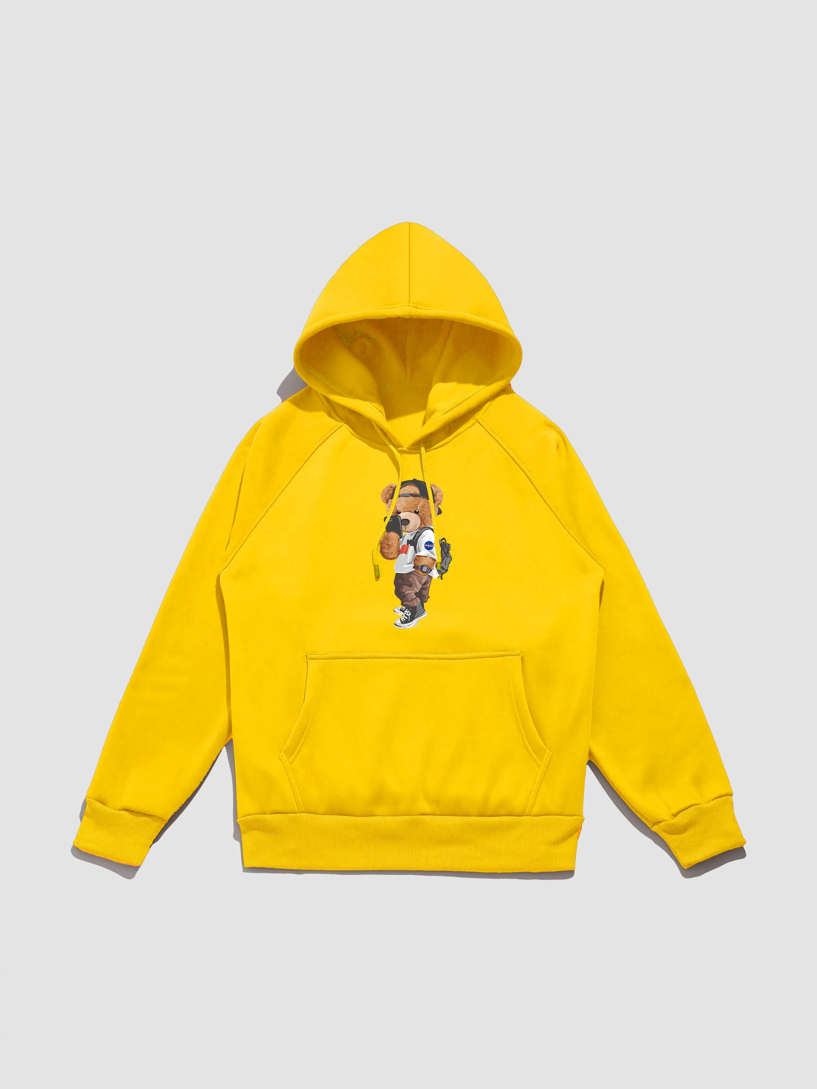 Selfie Bear Print Hoodie