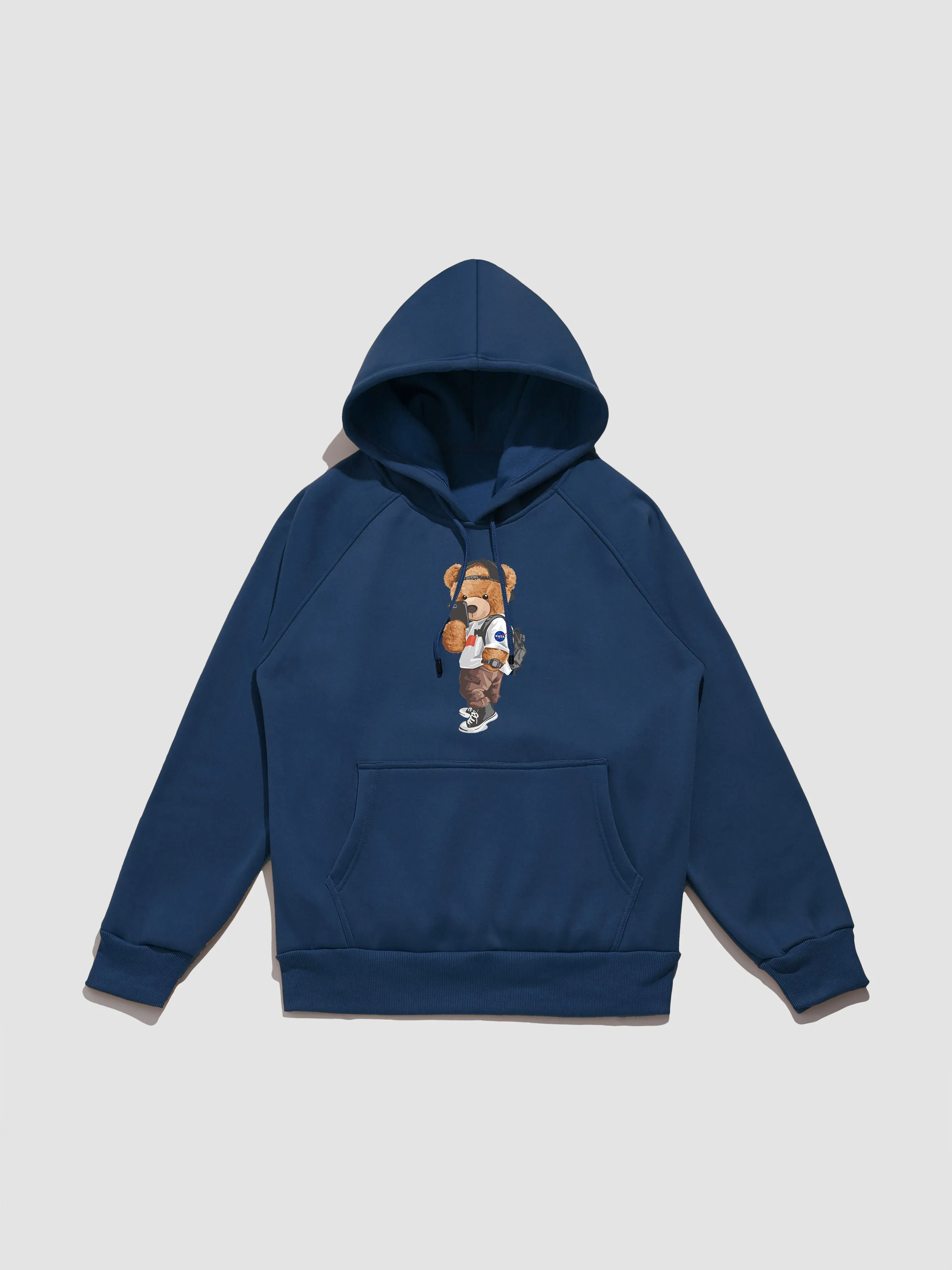 Selfie Bear Print Hoodie