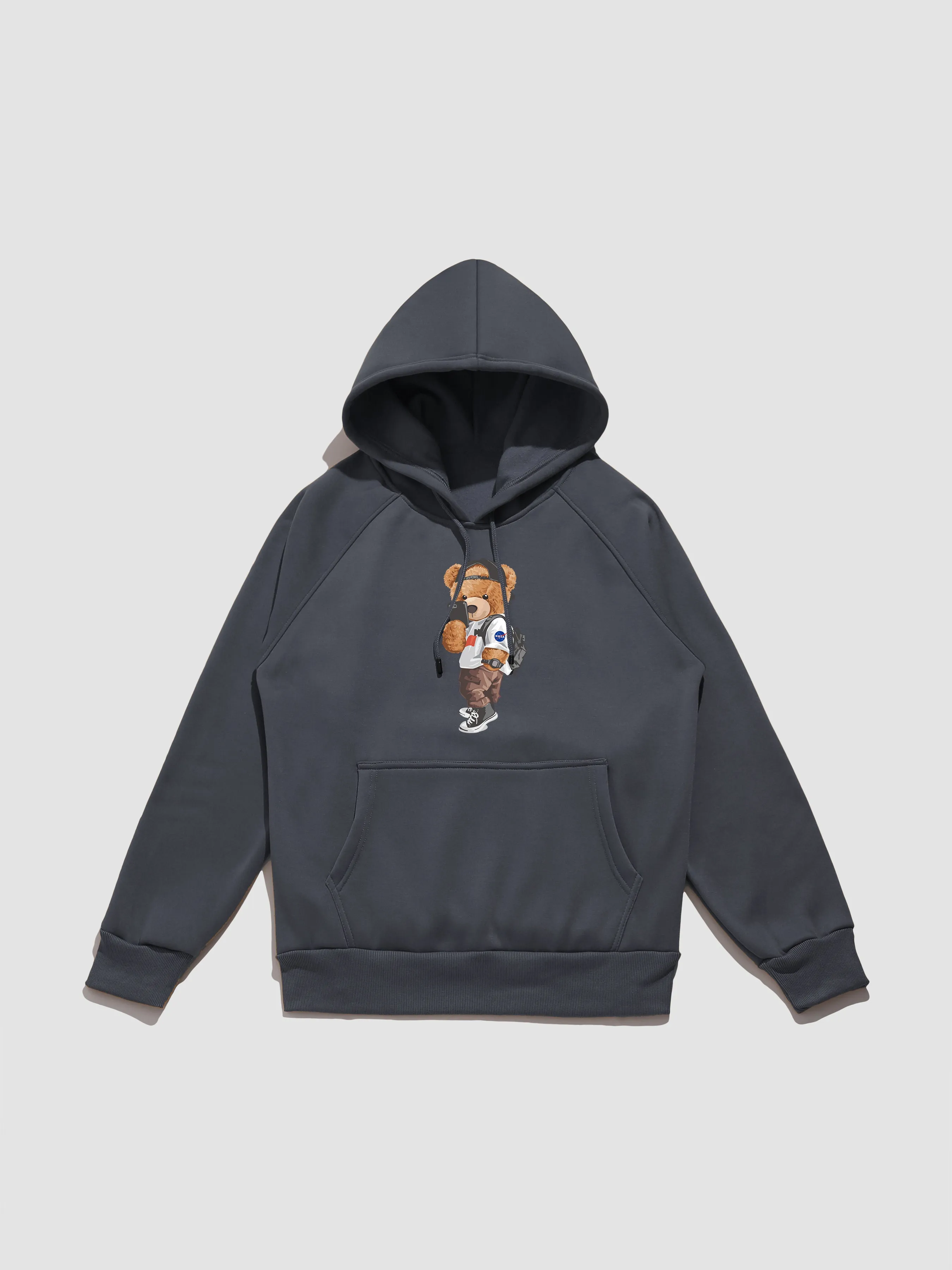 Selfie Bear Print Hoodie