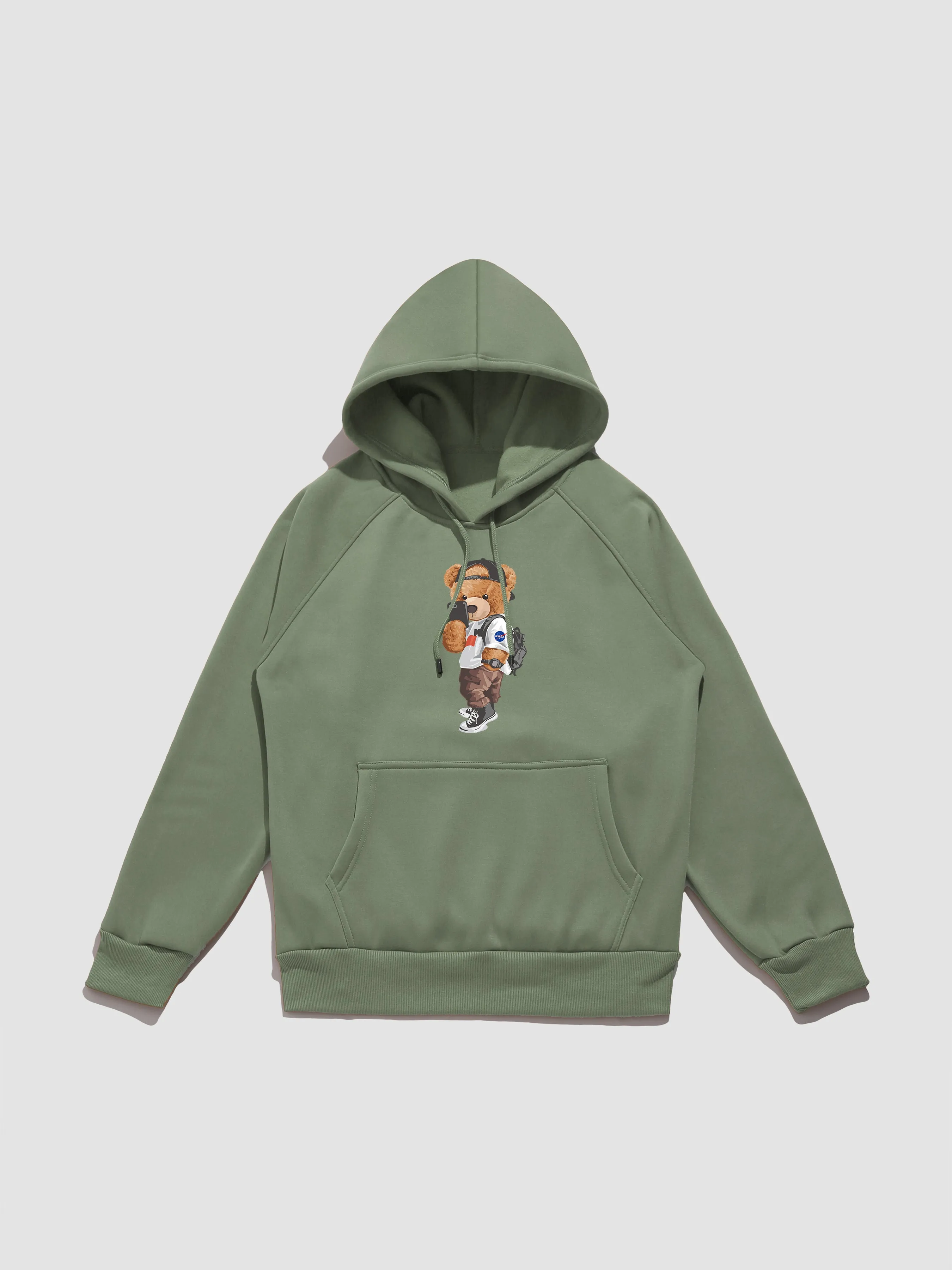 Selfie Bear Print Hoodie