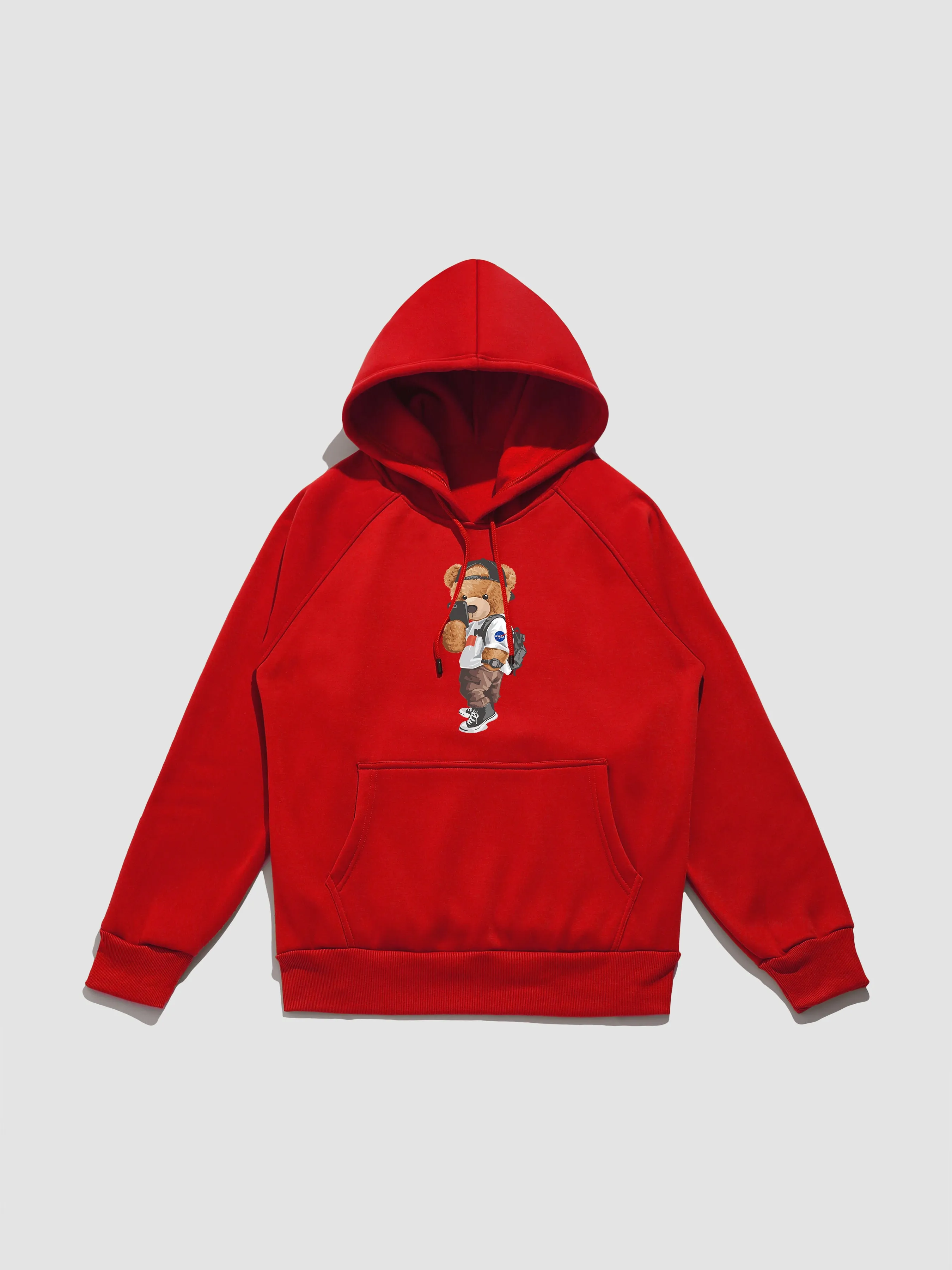 Selfie Bear Print Hoodie