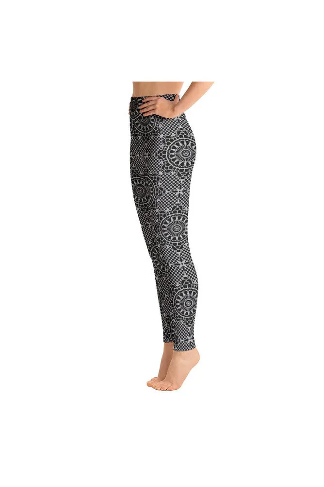 Silver Mandala Yoga Leggings