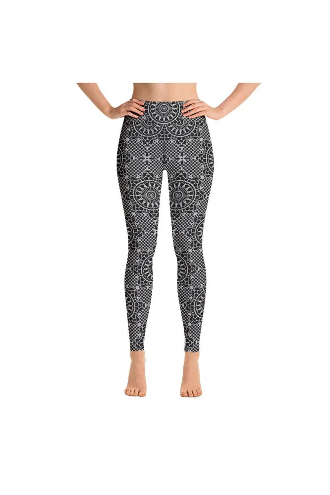 Silver Mandala Yoga Leggings