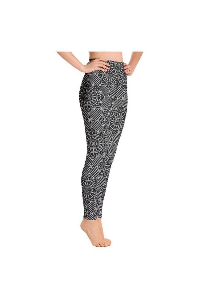 Silver Mandala Yoga Leggings