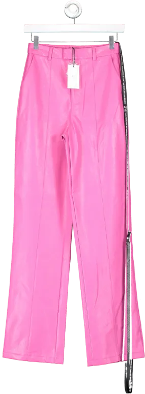 SLA the label Pink Paige Faux Leather Trousers UK XS