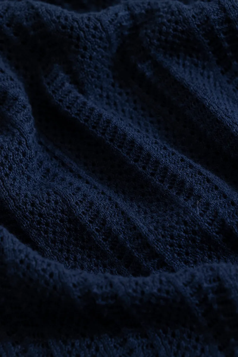 Smooth Knit Navy T-Shirt