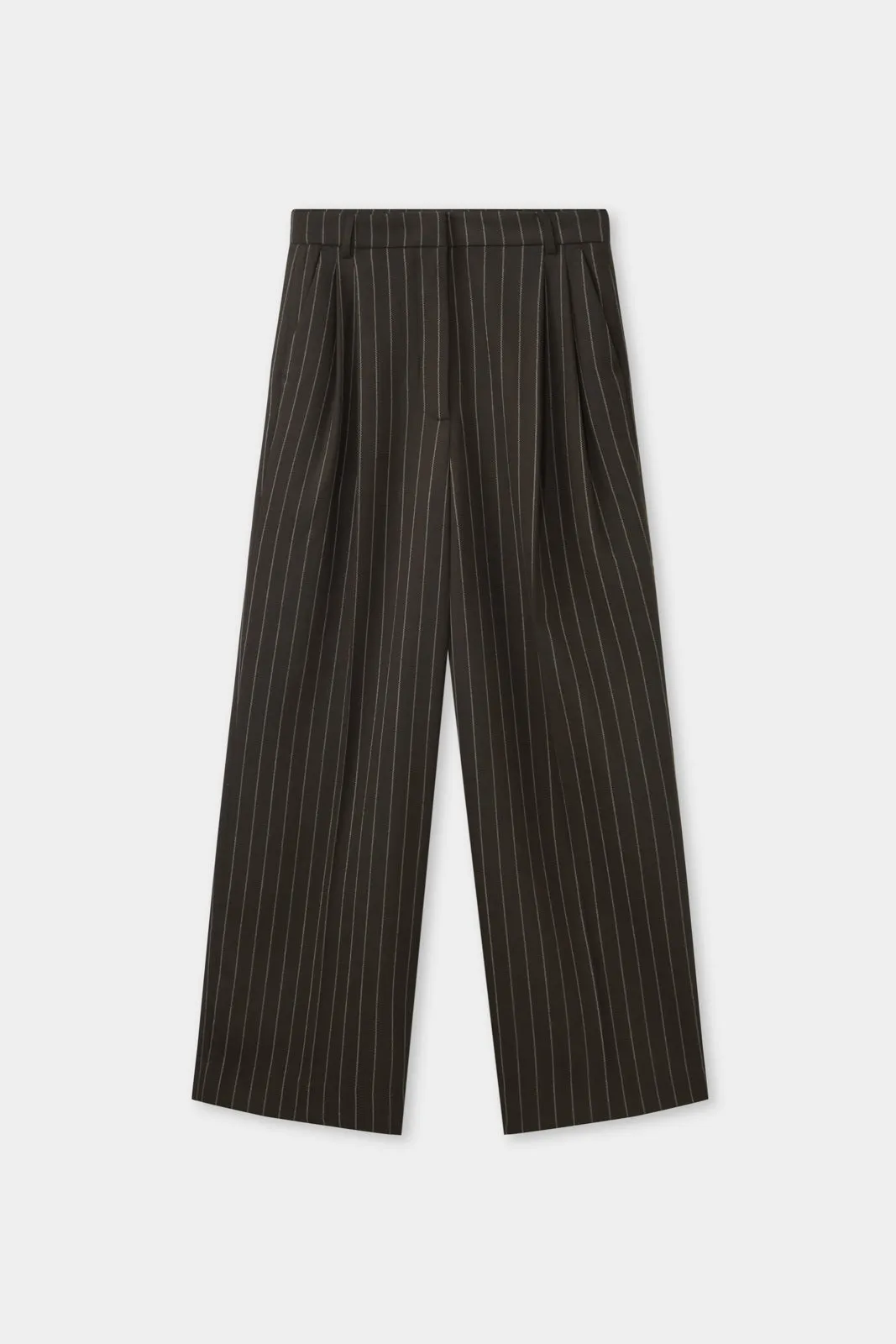 Sofia Wool Pinstripe Pant