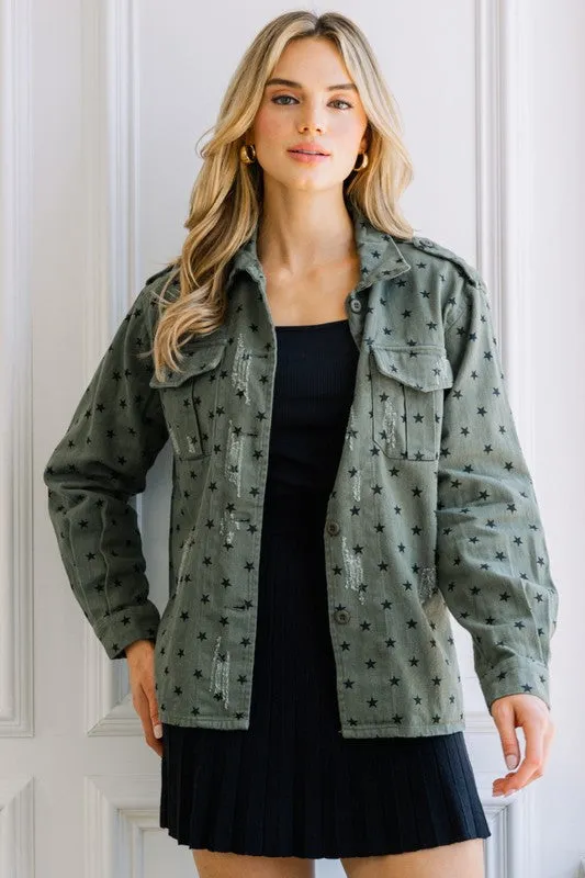 Star of the Show Distressed Jacket